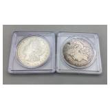 1921S & 1921 (hole) Morgan Silver Dollars