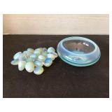 Opalite Polished Stones & Opalescent Bowl