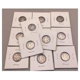 12 Mercury Dimes