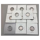11 Mercury Dimes