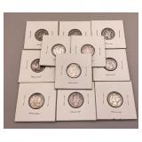 12 Mercury Dimes