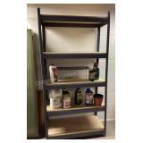 Metal Shelf & gardening supplies