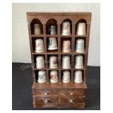 Miniature Thimble Hutch & Contents
