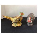 Vintage Pheasant Planter & West Germany Turkey