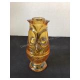 Amber Gkass Viking Owl Fairy Lamp