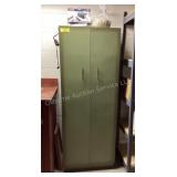 Two Door Shop Storage Cabinet & Contents
