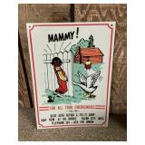 Mammy metal sign, 10x14"
