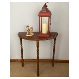 Half Moon Table, figurine & 17" lantern
