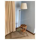 57ï¿½ floor lamp, inlay accent table & throw rug
