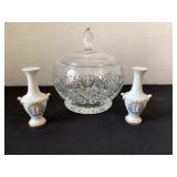 Napco S&P and Covered Glass Jar