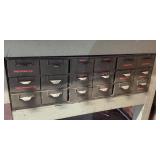 Metal organizer & contents