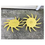 Iron Sunflowers (rotary hoe heads), 18" diameter