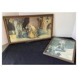 2 Vintage Pictures, 19x11 1/2" & 10x12 1/2ï¿½