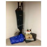 Remington waders, fishing gear, camp stove & more