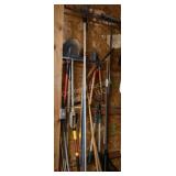 Shovels, rakes, hand saw, pruners & more