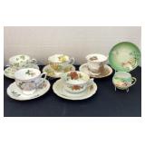6 vintage tea cups