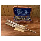 Evette clarinet in case & music stand