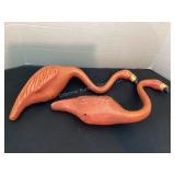 Heavy, cement like flamingos