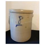 Old Lazy 8 gallon crock, 13x16 1 /2', hairlines,
