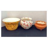 3 MCM Ceramic Planters