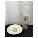 16' oil lamp & Bakerite pie plate