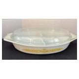 Pyrex Royal Wheat 1 1/2 Quart Divided Casserole