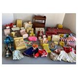 Vintage doll house furniture & clothes, will