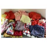 Vintage ladies clothing; halter tops, shorts,