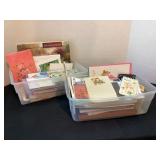 Two Bins of cards, books & more