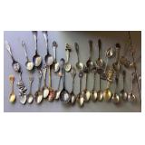 Souvenir spoons, 2 Sterling monogrammed spoons