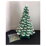 2 piece 19' tall Ceramic Christmas Tree & extra