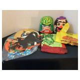 Vintage Halloween Costume, Masks, paper decor