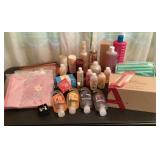 NOS Avon cosmetic bags, soaps, sprays, bubble
