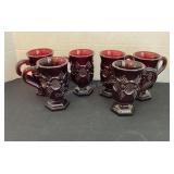 6 Avon Cape Cod Pedestal Mugs