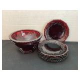 Six 5 1/2' Avon Cape Cod plates & dish