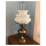 Brass lamp, 19 1/2" tall
