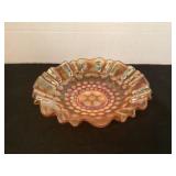 9" carnival glass bowl