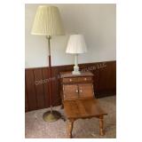 End table, lamp & floor lamp