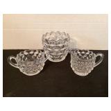 Fostoria vase, creamer & sugar