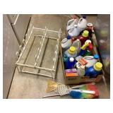 Cleaning Supplies, shoe rack & more