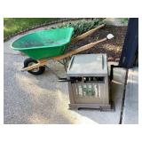 Wheelbarrow & Suncast hose box