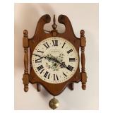 New England Clock, 13x4x20" tall, has key