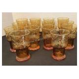 14 MCM Libbey daisy glasses, 5" tall