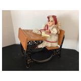 Cast iron doll desk & doll