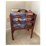 1940s Butler Style Magazine Stand & books