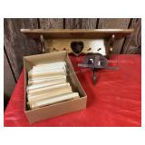 Heart shelf, stereo cards & viewer