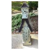 Large decorative birdhouse,12x12x40" tall