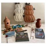Garden decor, metal decor, birdhouse, balancing