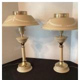 Pair of Metal Tole Kamps