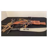 19" Incolma Machete with leather sheath